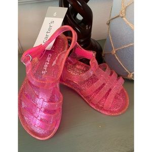 Carter’s jelly glitter sandals NWT 9